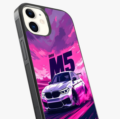 Velocity Drift Pulse Glass Case captured at a warm angle highlighting gloss, texture and premium glass finish.