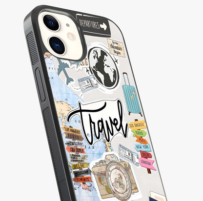 Wanderlust Journal Glass Case captured at a warm angle highlighting gloss, texture and premium glass finish.