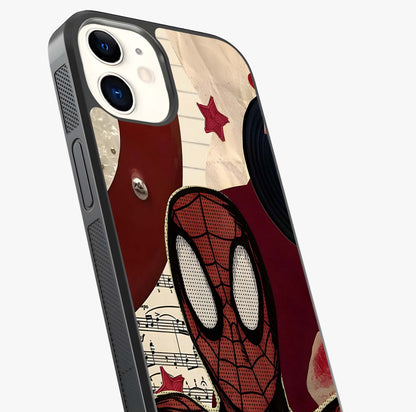 Web Warrior Vibes Glass Case captured at a warm angle highlighting gloss, texture and premium glass finish.