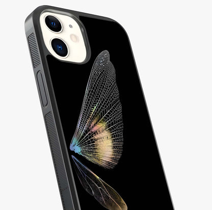 Whispers Of Wings Glass Case captured at a warm angle highlighting gloss, texture and premium glass finish.