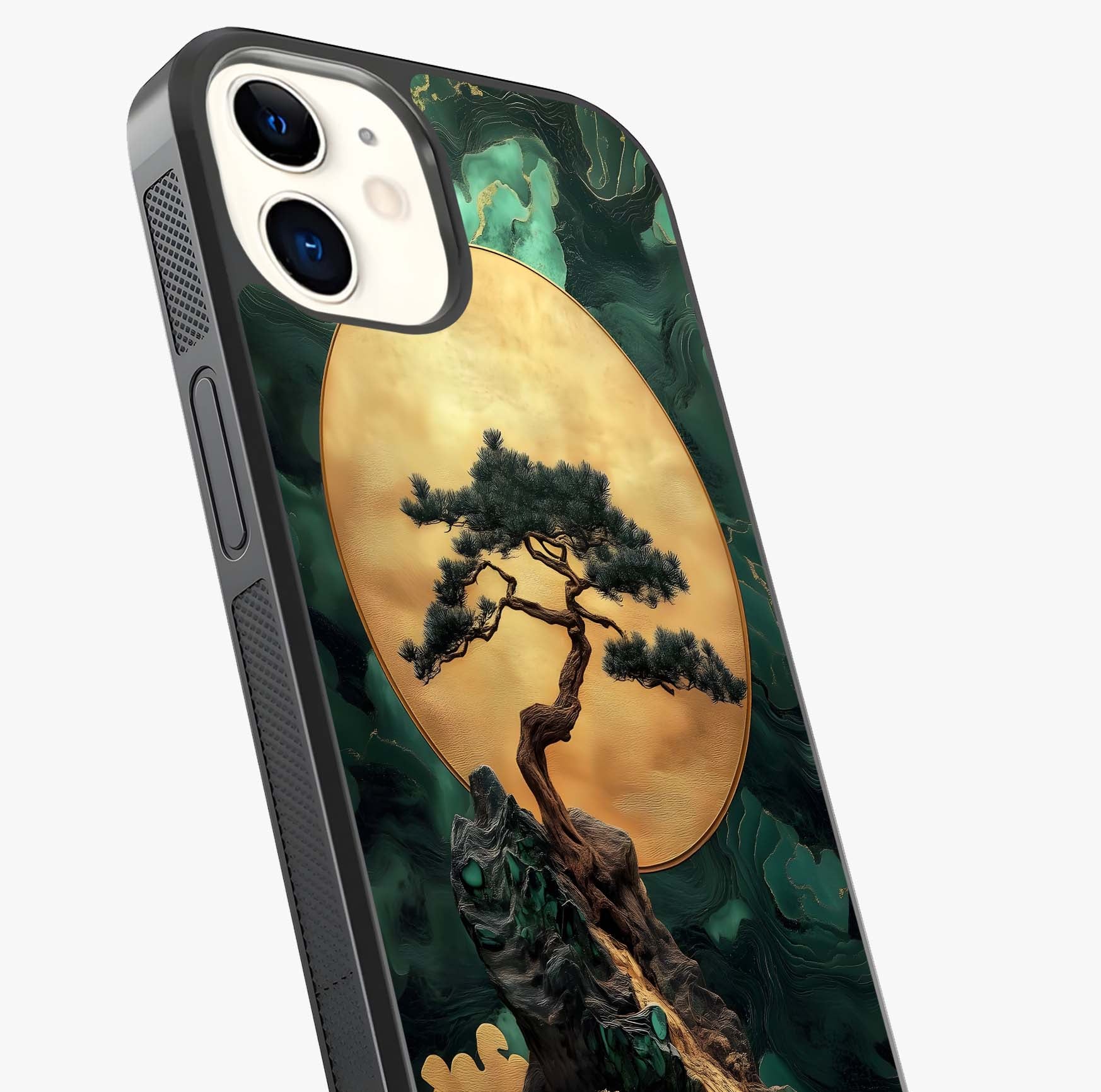 Zen Moon Rise Glass Case captured at a warm angle highlighting gloss, texture and premium glass finish.