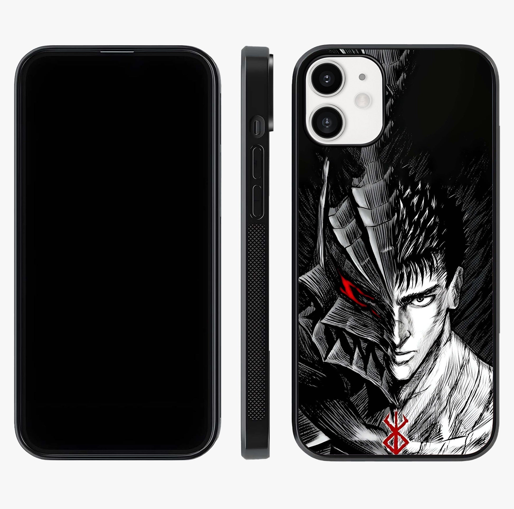 Berserker Blood Oath Glass Case displayed upright for full design visibility and premium finish.