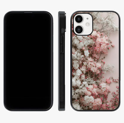 Blush Blossom Cloud Glass Case displayed upright for full design visibility and premium finish.