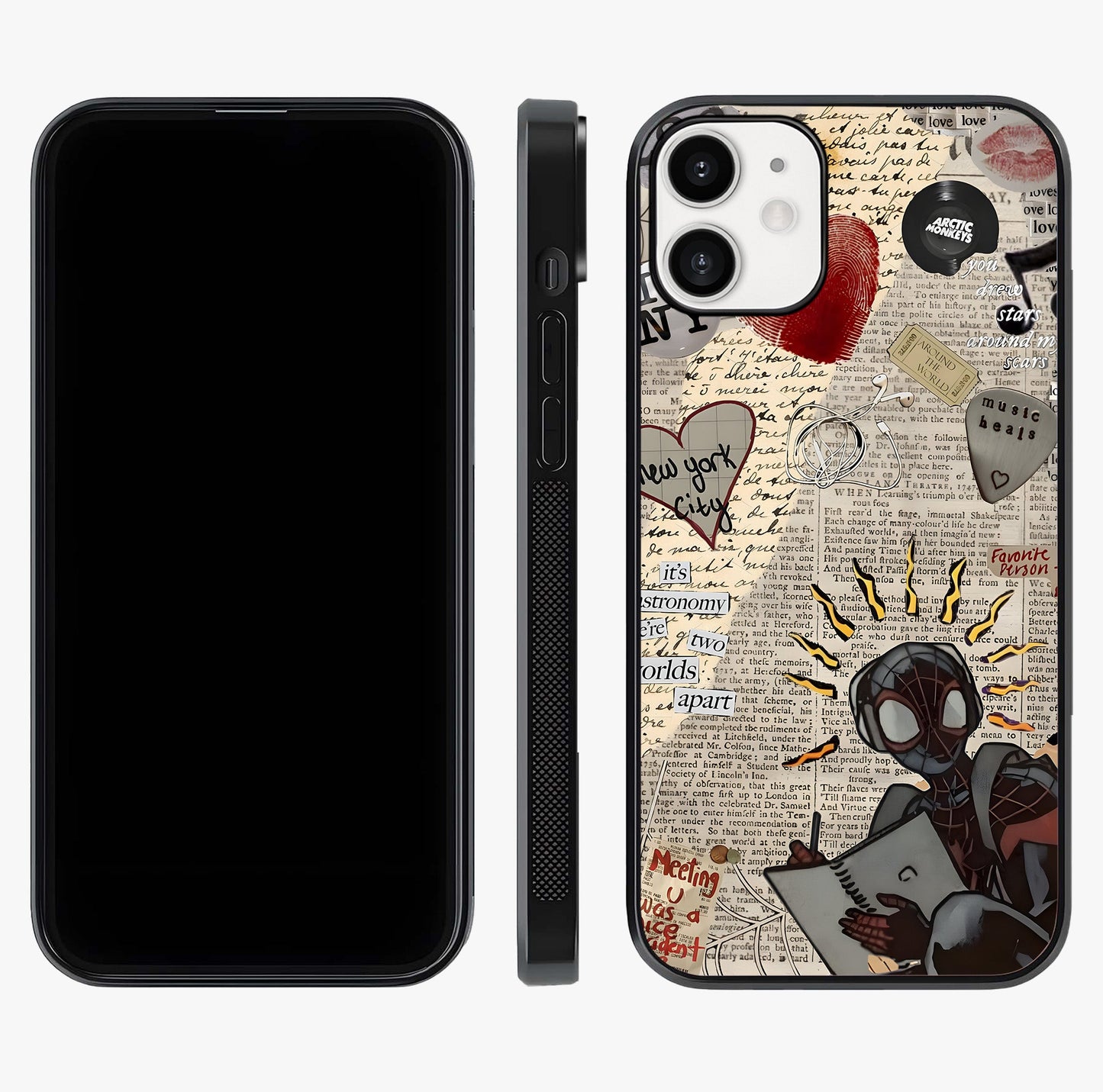 City Dream Sketch Glass Case displayed upright for full design visibility and premium finish.