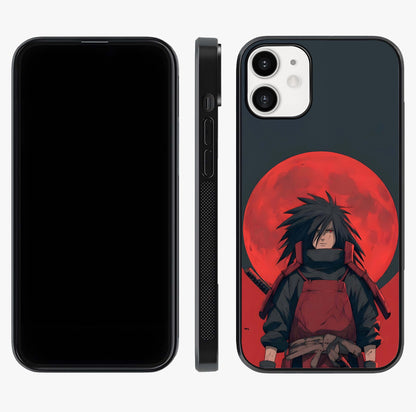 Crimson Moon Warlord Glass Case displayed upright for full design visibility and premium finish.