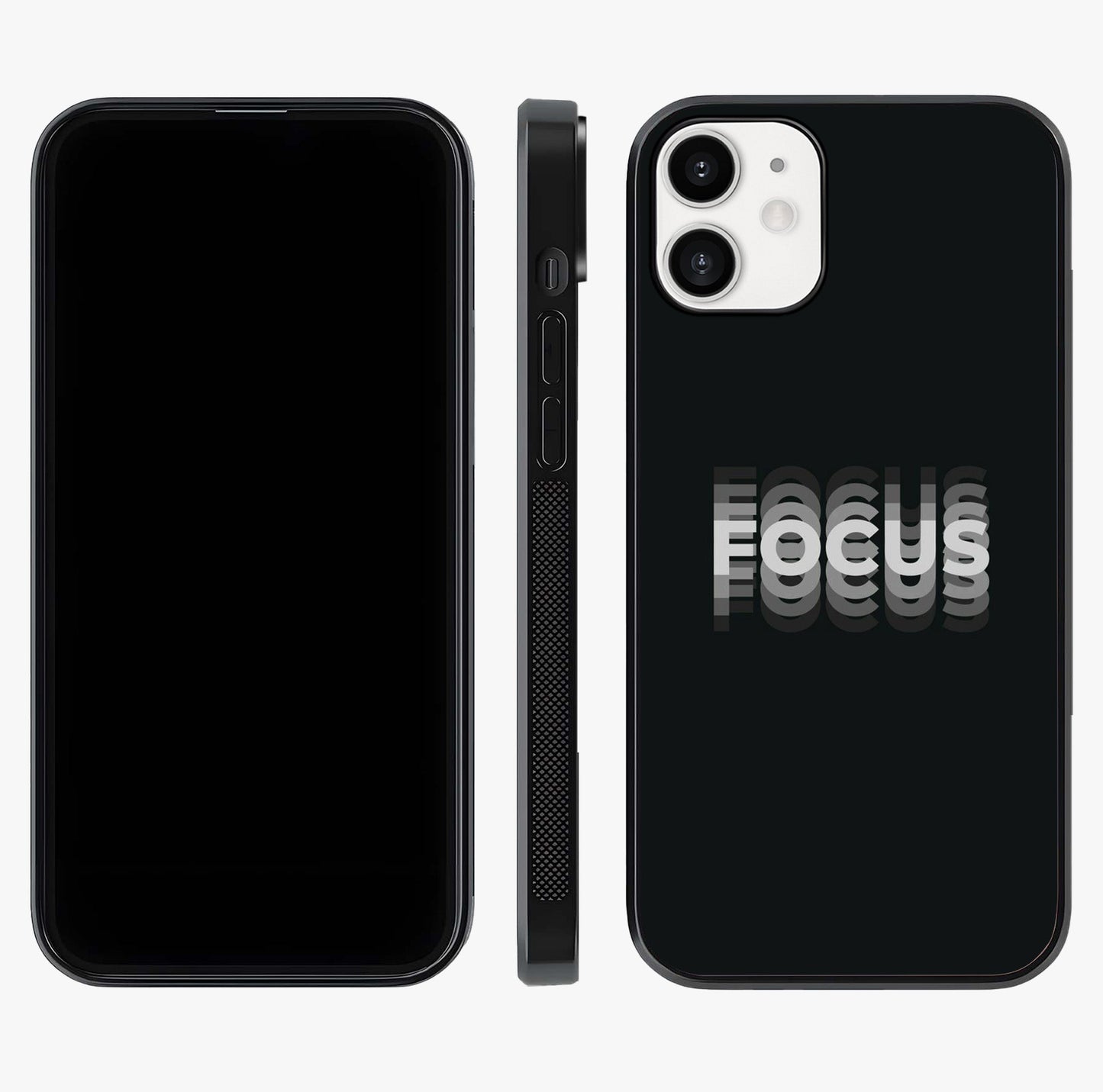 Focus Mode On Glass Case displayed upright for full design visibility and premium finish.