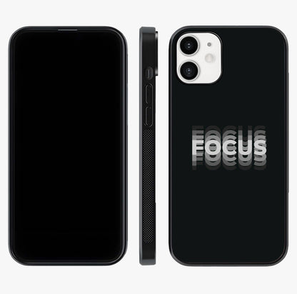 Focus Mode On Glass Case displayed upright for full design visibility and premium finish.