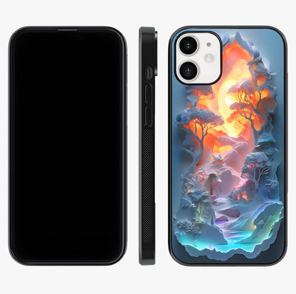 Glow Forest Portal Glass Case displayed upright for full design visibility and premium finish.