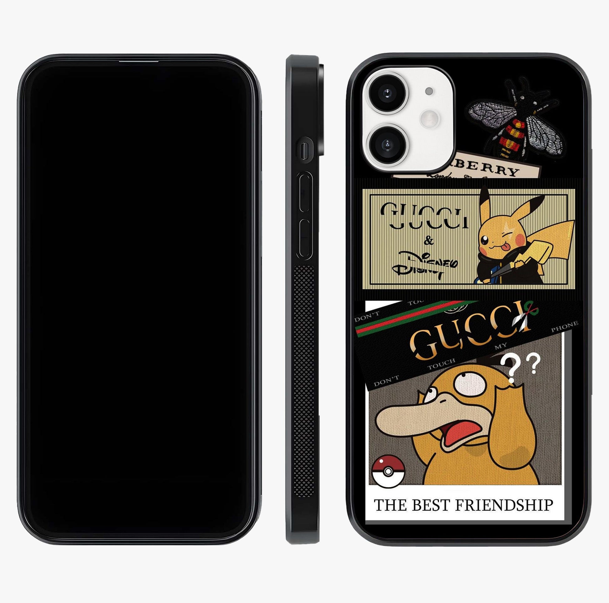 Gucci Play Mashup Glass Case displayed upright for full design visibility and premium finish.
