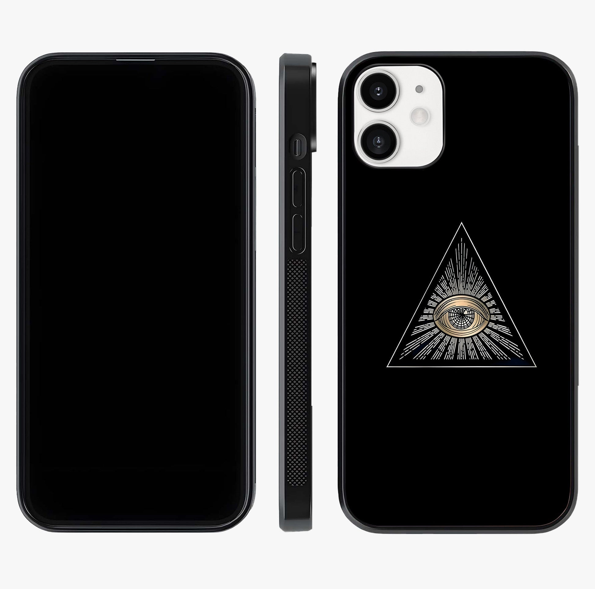 Illuminati Evil Glass Case displayed upright for full design visibility and premium finish.