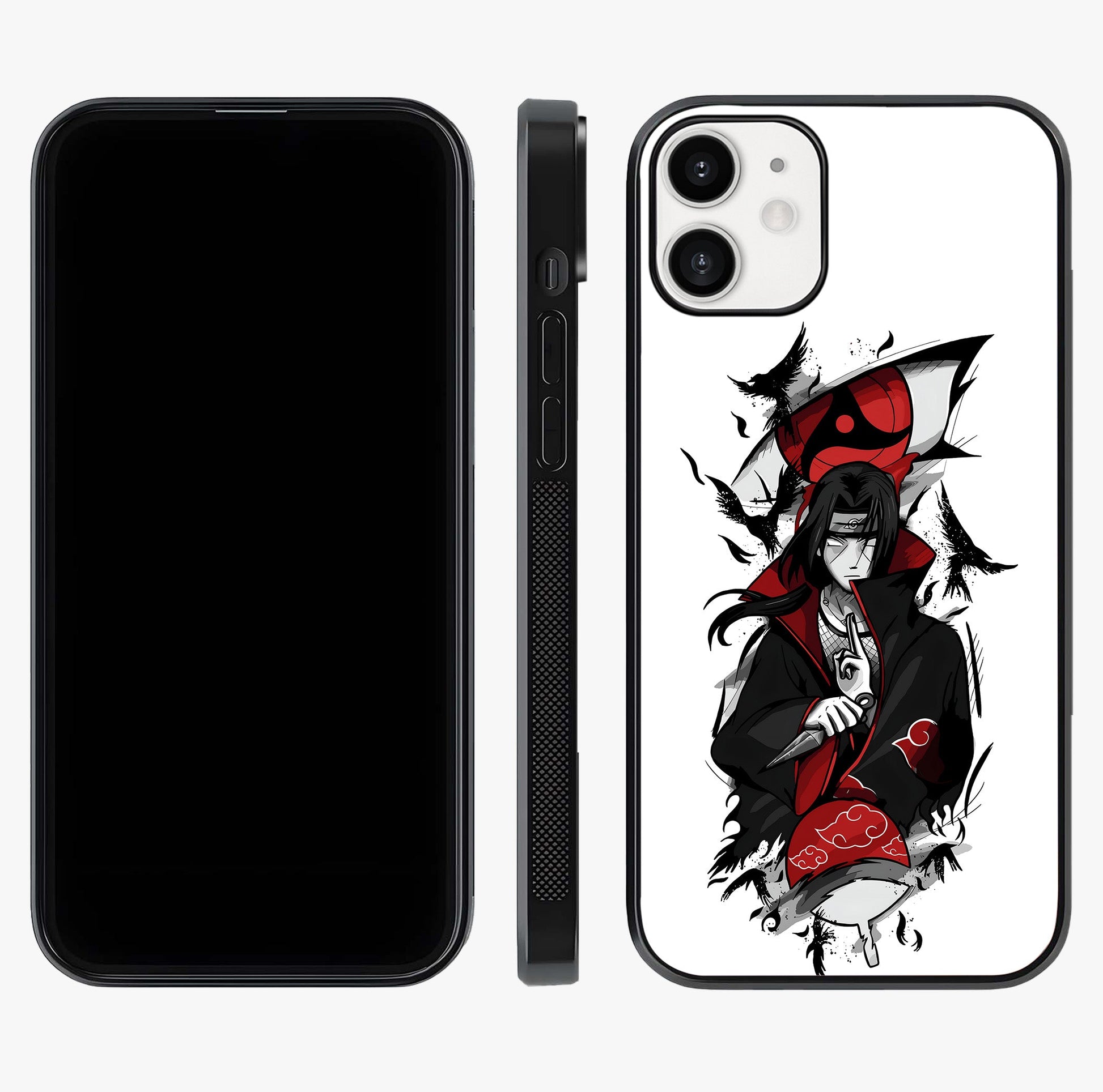 Itachi Sharingan Glass Case displayed upright for full design visibility and premium finish.