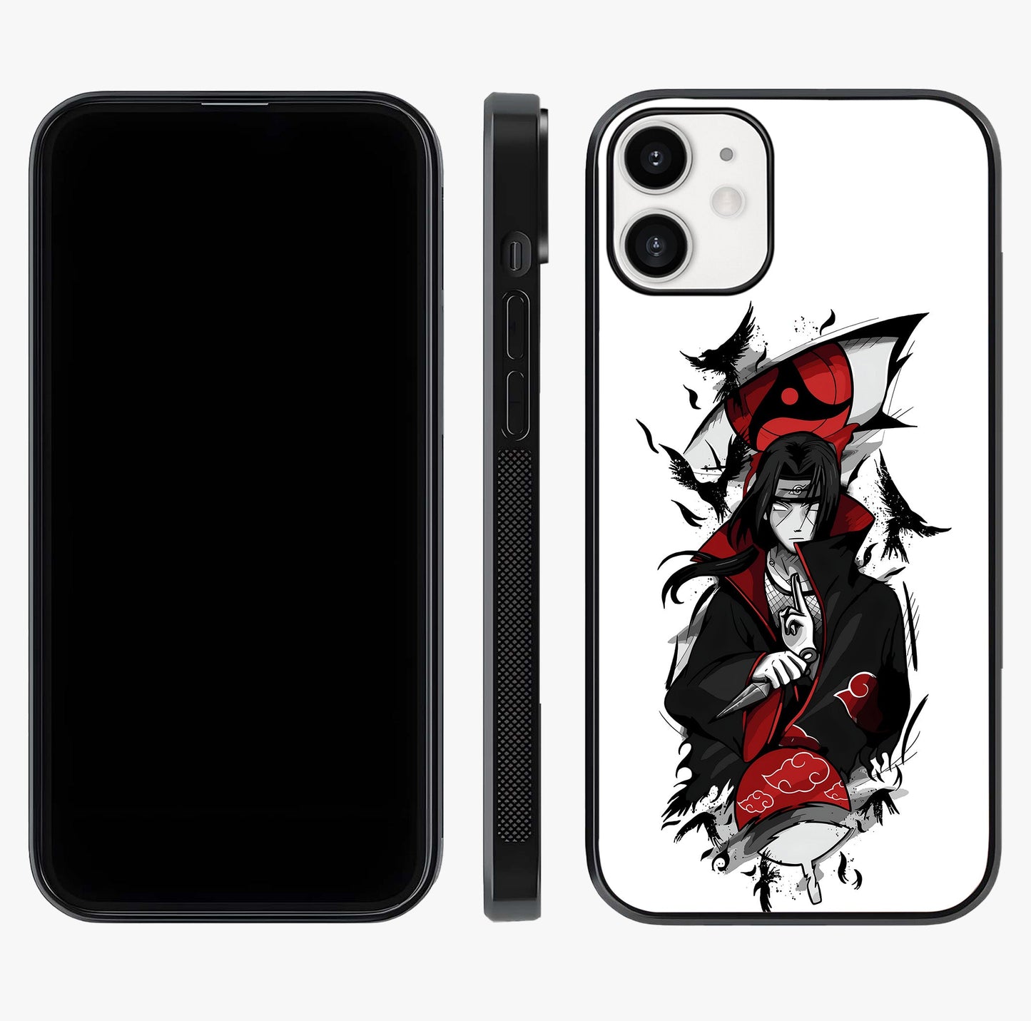 Itachi Sharingan Glass Case displayed upright for full design visibility and premium finish.