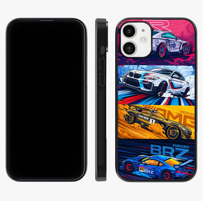 Jdm Sports Car Glass Case displayed upright for full design visibility and premium finish.