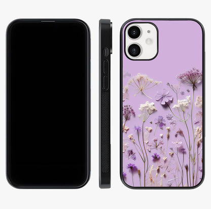 Lavender Blossom Dream Glass Case displayed upright for full design visibility and premium finish.