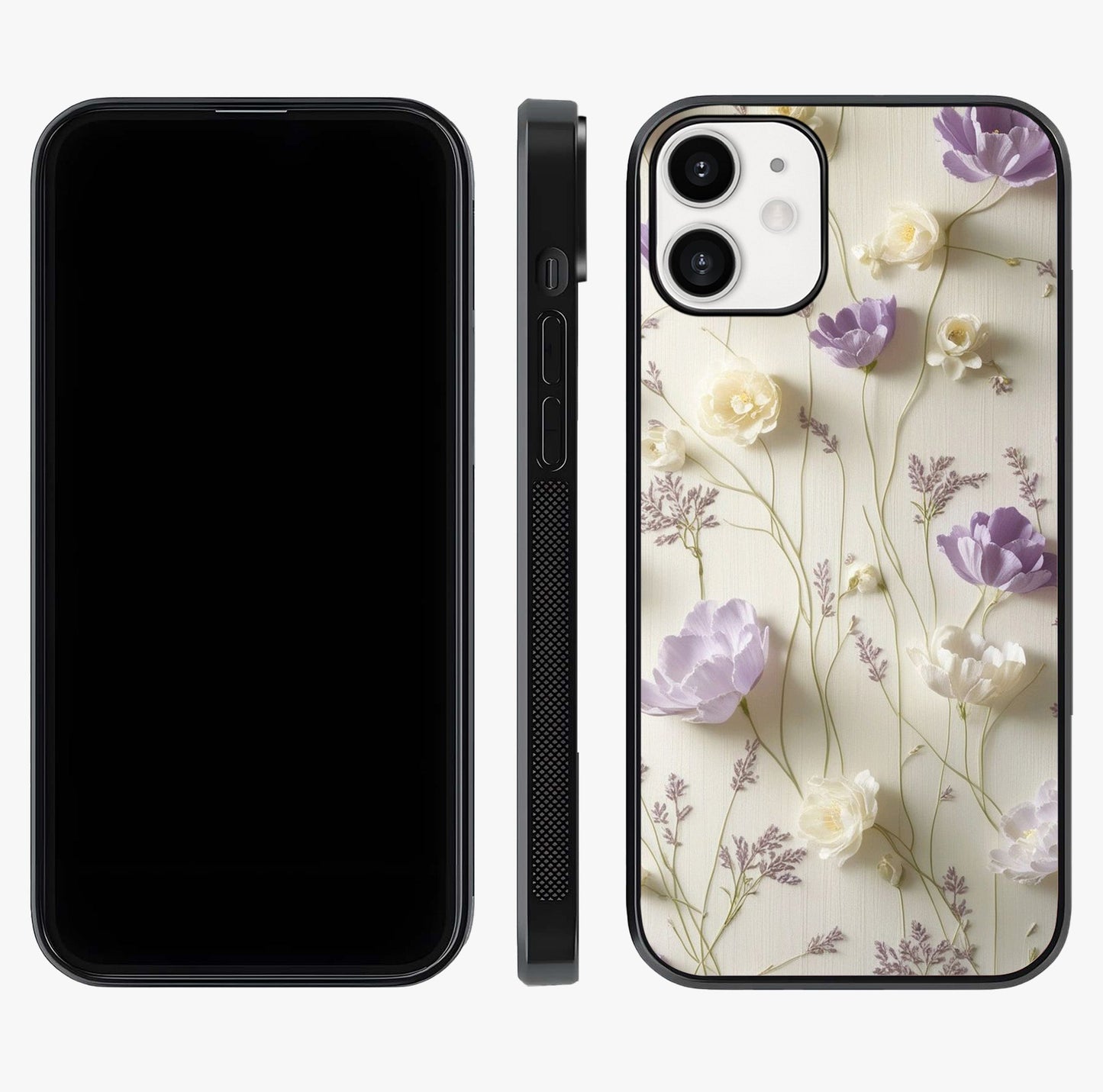 Lilac Breeze Harmony Glass Case displayed upright for full design visibility and premium finish.