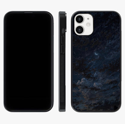 Lunar Veil Silence Glass Case displayed upright for full design visibility and premium finish.