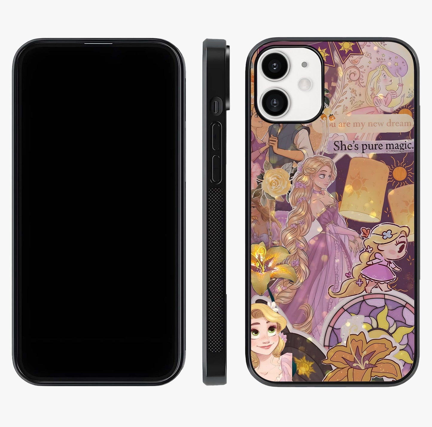 Magical Tangled Dream Glass Case displayed upright for full design visibility and premium finish.