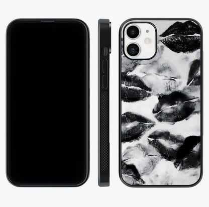 Midnight Kiss Marks Glass Case displayed upright for full design visibility and premium finish.