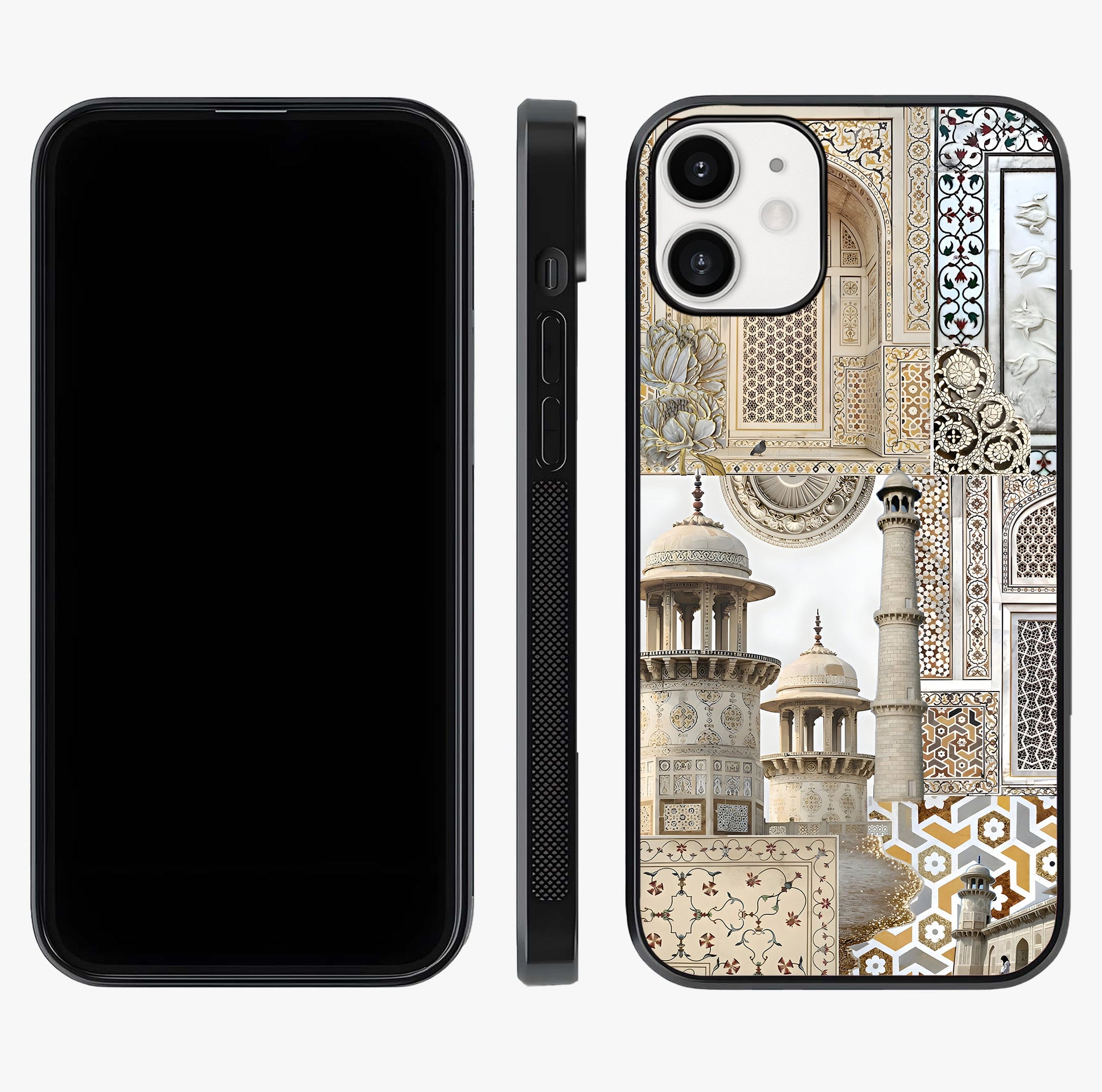 Mughal Marble Legacy Glass Case displayed upright for full design visibility and premium finish.