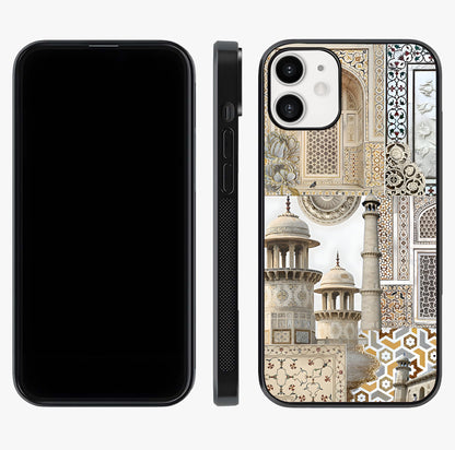 Mughal Marble Legacy Glass Case displayed upright for full design visibility and premium finish.