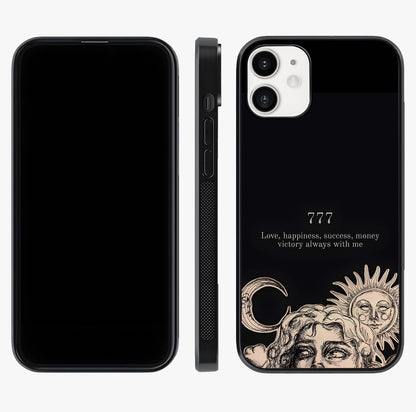 Mystic Victory Aura Glass Case displayed upright for full design visibility and premium finish.