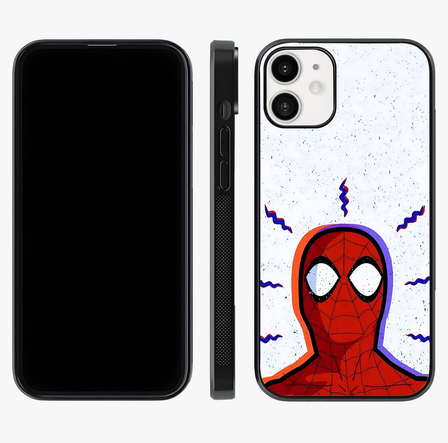 Omg Spiderman Glass Case displayed upright for full design visibility and premium finish.