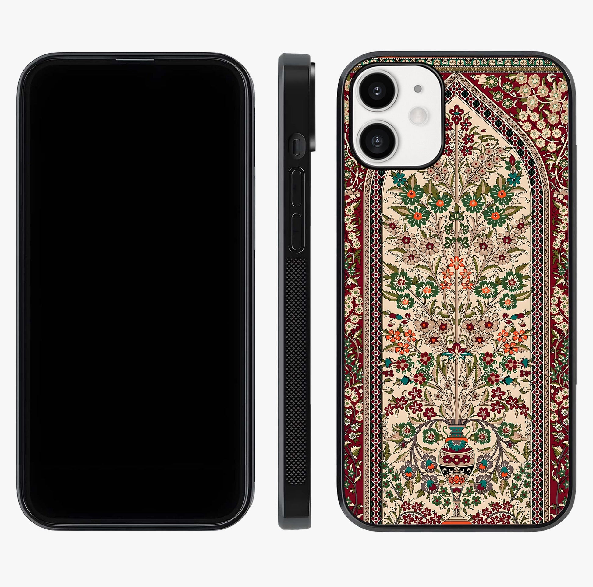 Persian Inspired Glass Case displayed upright for full design visibility and premium finish.