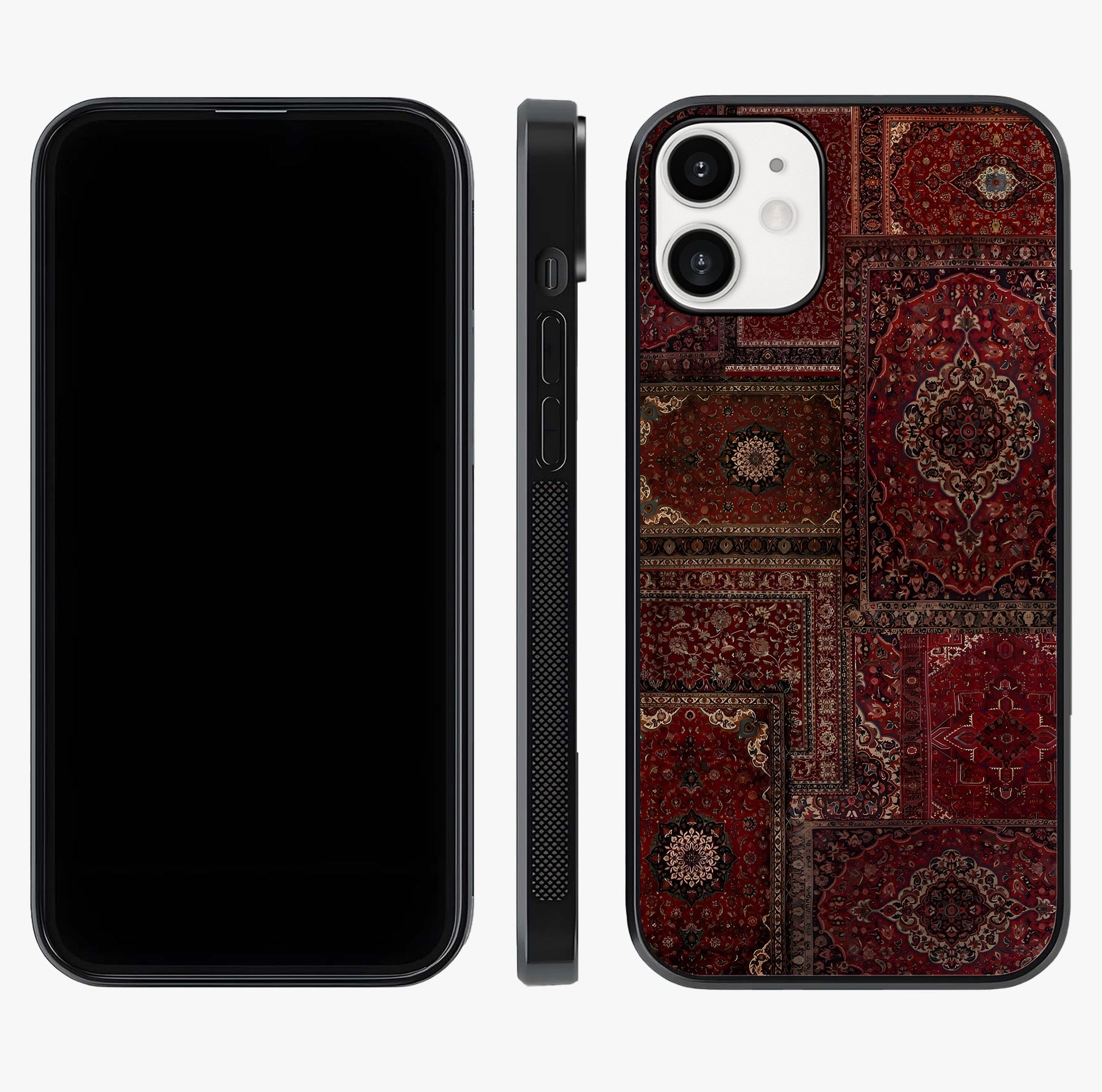 Persian Velvet Tale Glass Case displayed upright for full design visibility and premium finish.