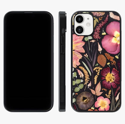 Petal Dream Tapestry Glass Case displayed upright for full design visibility and premium finish.