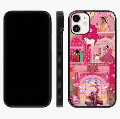 Pink Palace Muse Glass Case displayed upright for full design visibility and premium finish.