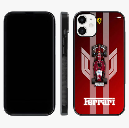 Red Ferrari F1 Vertical Glass Case displayed upright for full design visibility and premium finish.