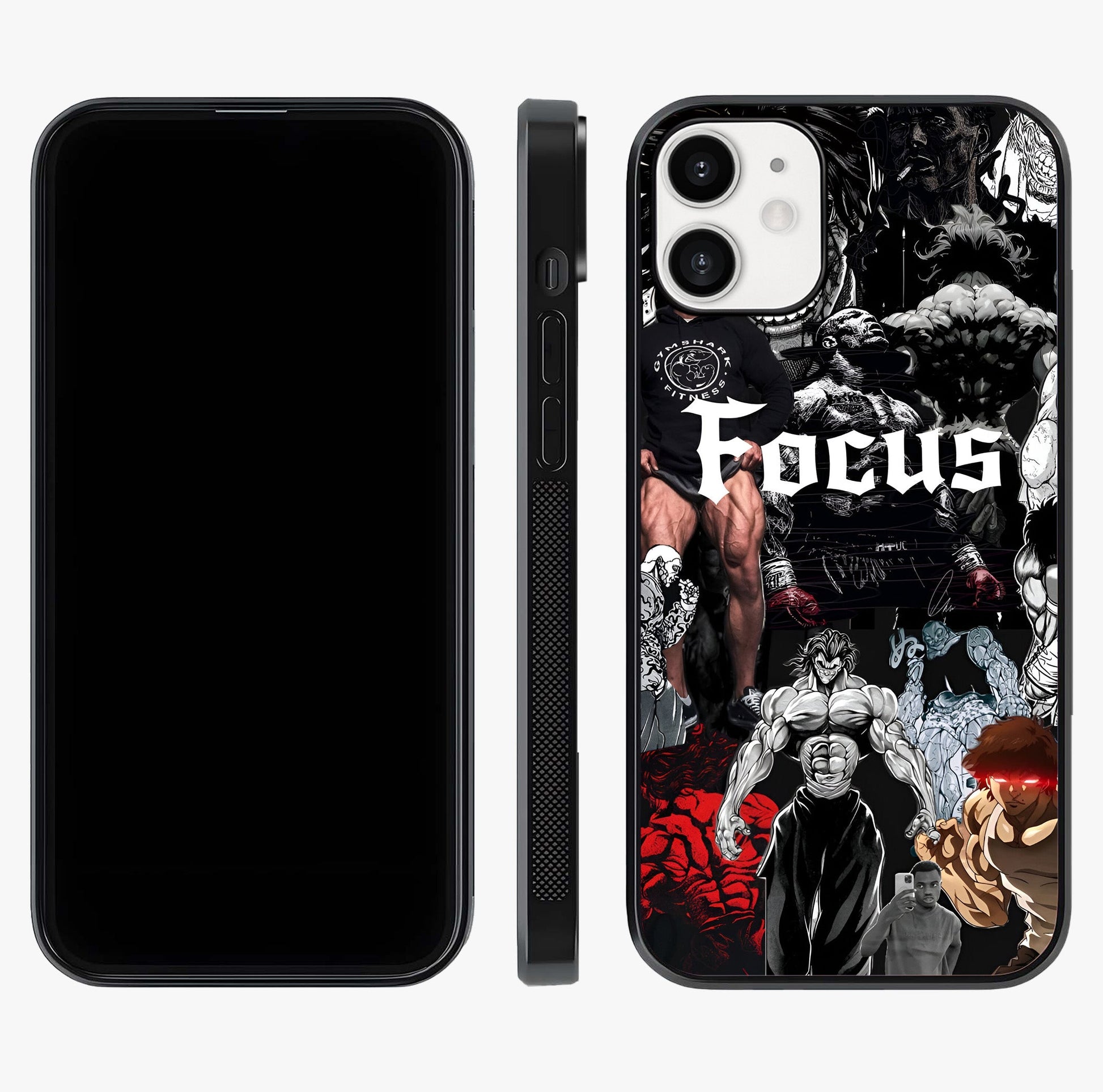 Relentless Power Focus Glass Case displayed upright for full design visibility and premium finish.