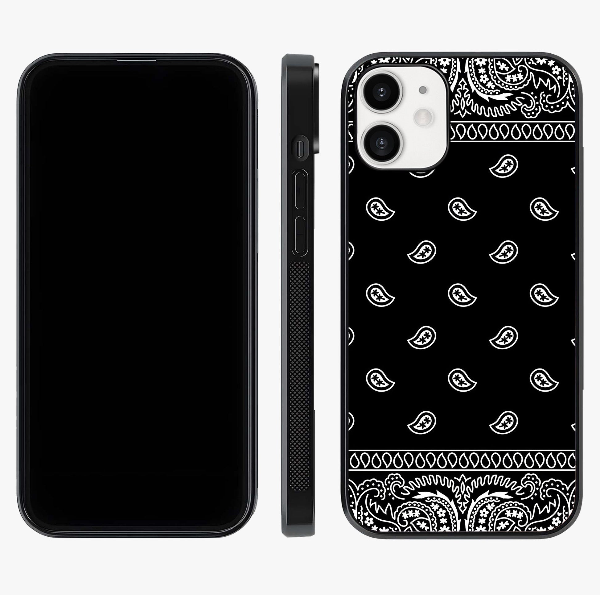 Retro Rebel Threads Glass Case displayed upright for full design visibility and premium finish.