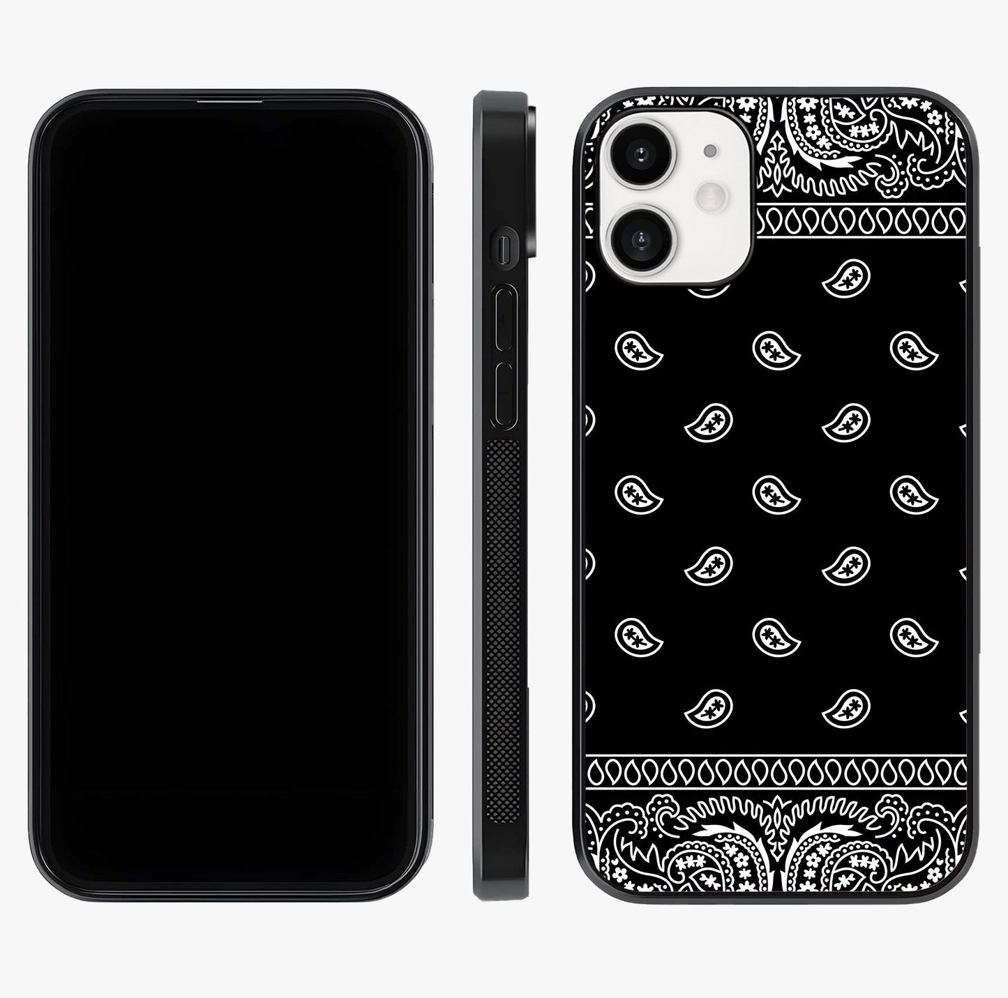 Retro Rebel Threads Glass Case displayed upright for full design visibility and premium finish.