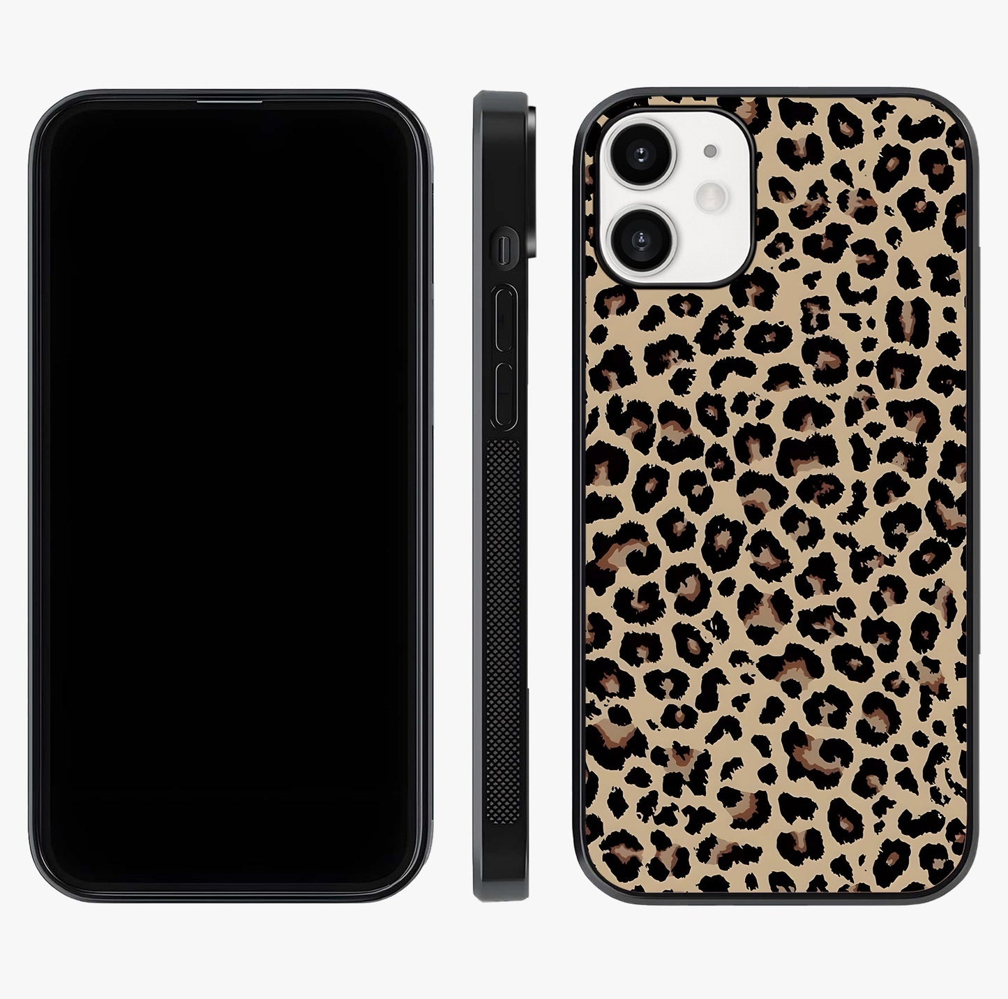 Savage Chic Pattern Glass Case displayed upright for full design visibility and premium finish.