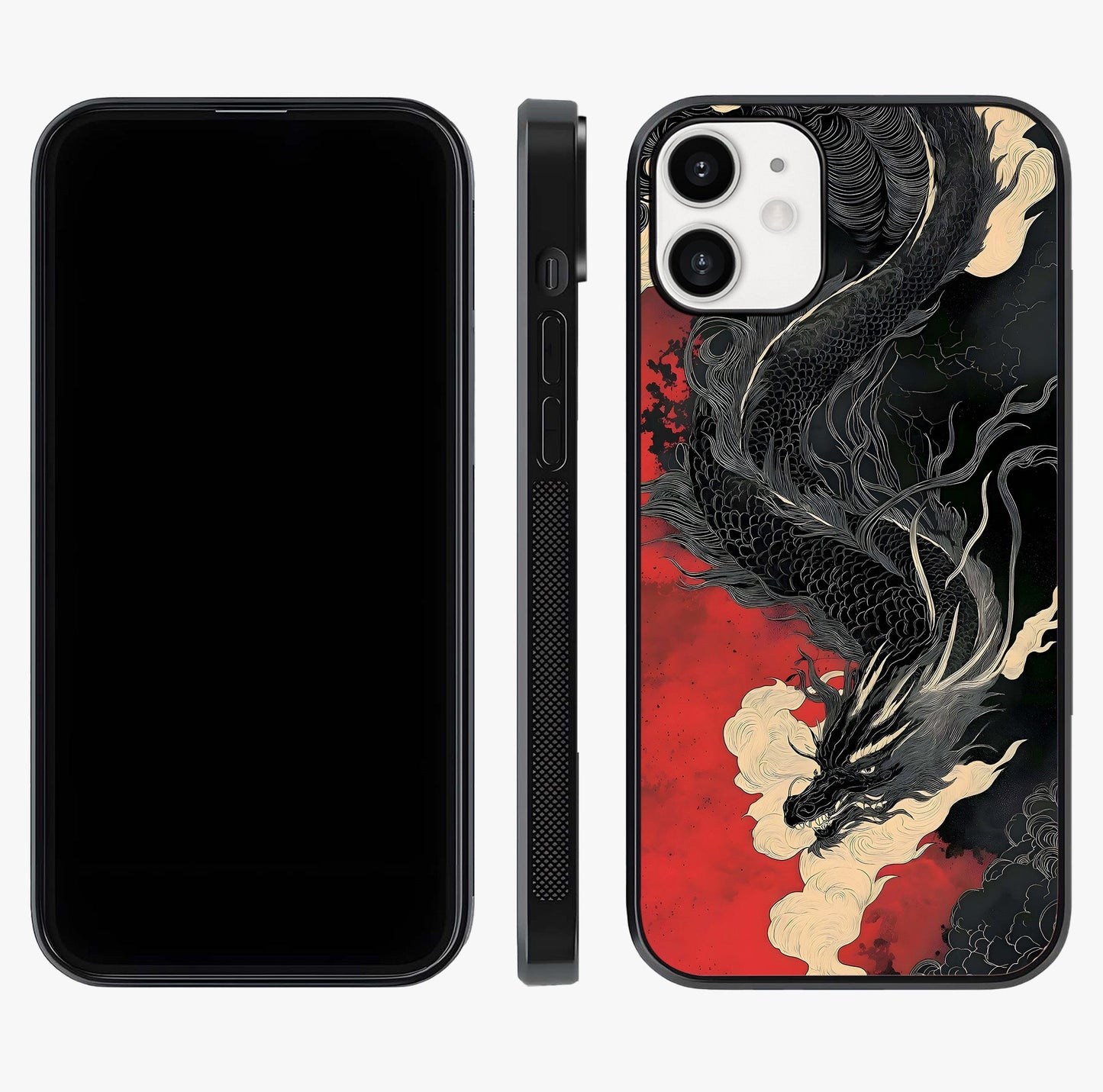 Shadow Dragon Fury Glass Case displayed upright for full design visibility and premium finish.