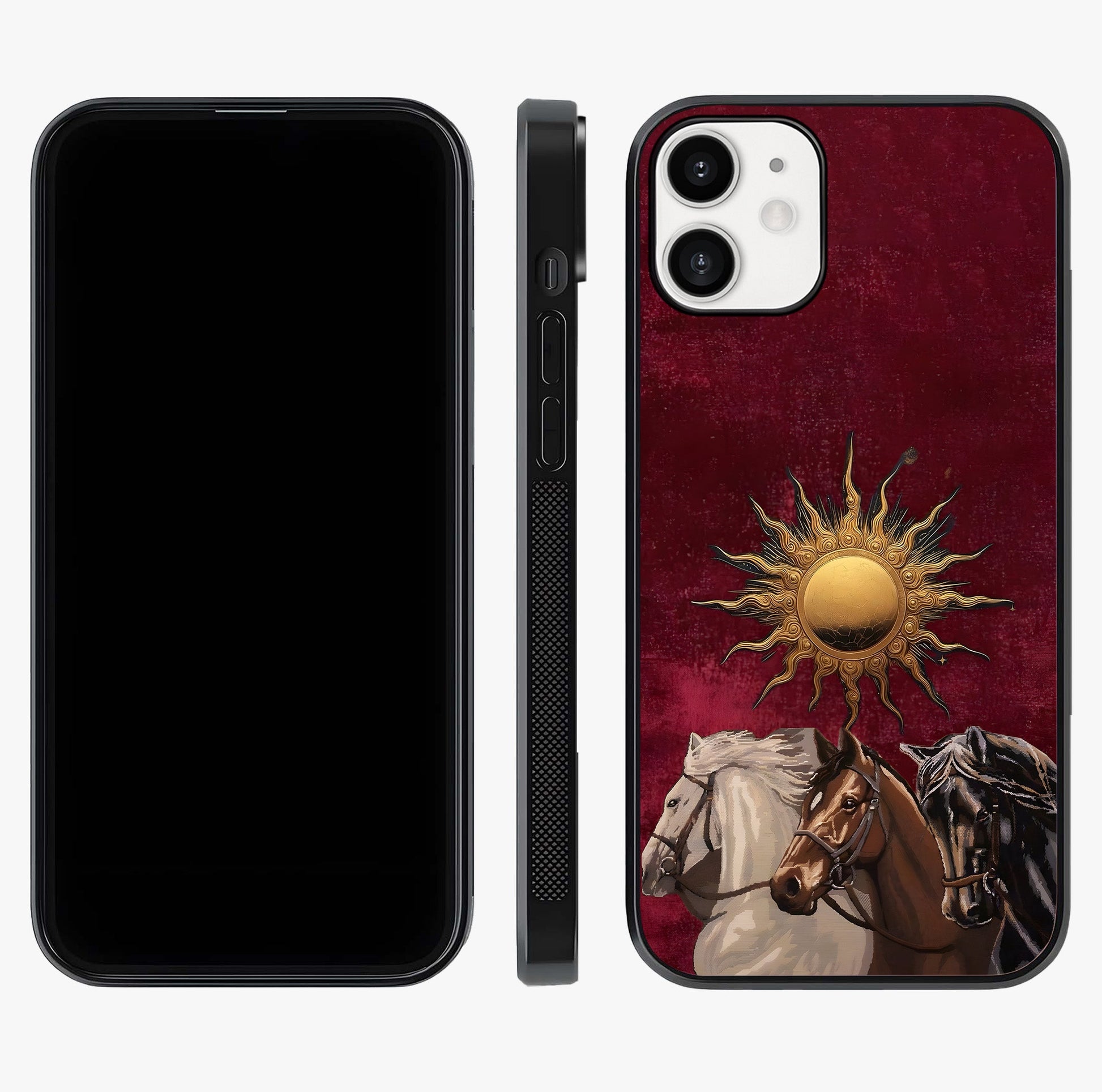 Solar Riders Glass Case displayed upright for full design visibility and premium finish.