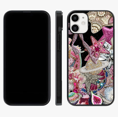 Starlit Jewel Dream Glass Case displayed upright for full design visibility and premium finish.