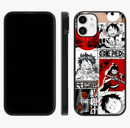 Strawhat Chaos Panels Glass Case displayed upright for full design visibility and premium finish.
