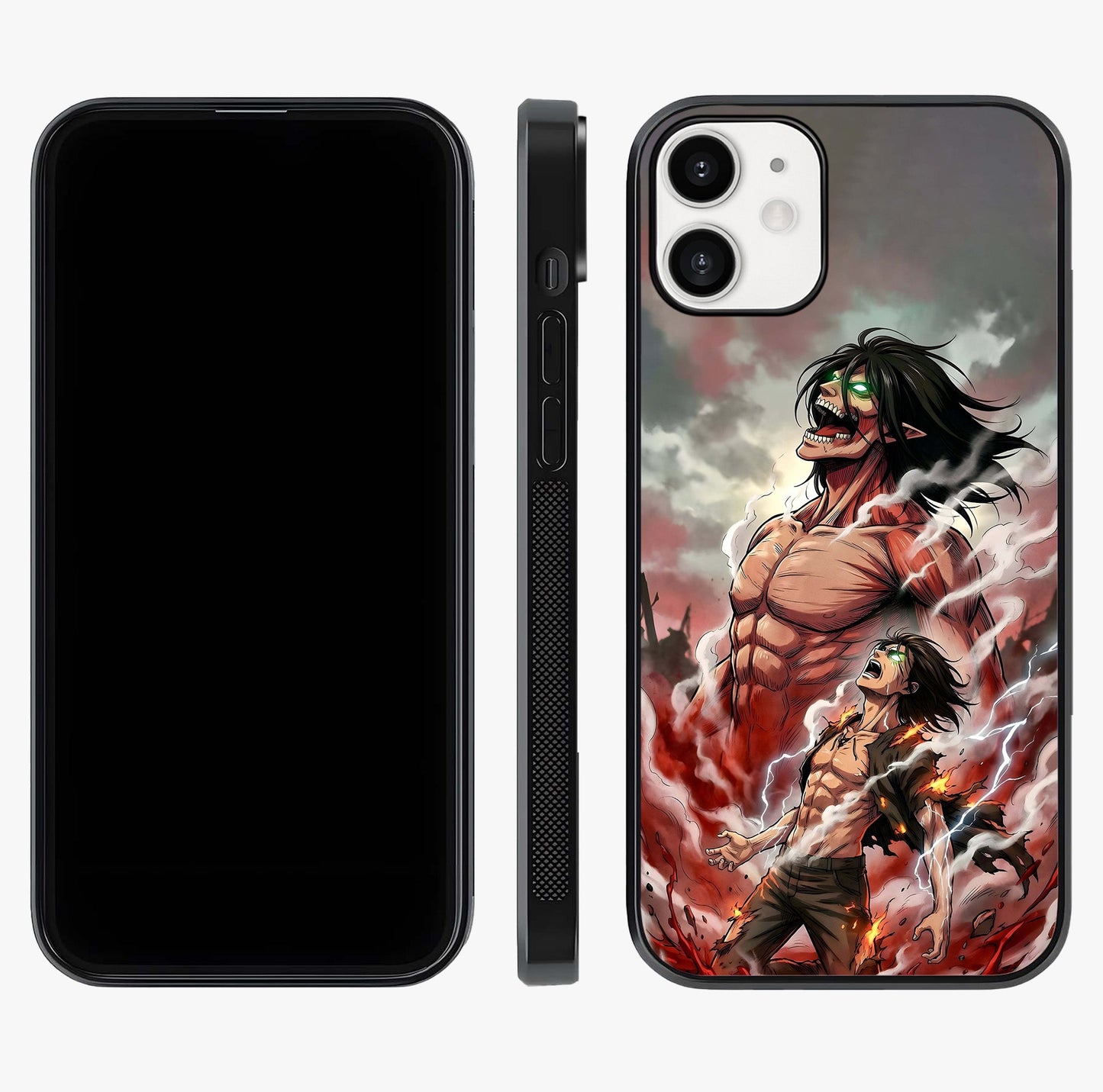Titan Awakening Fury Glass Case displayed upright for full design visibility and premium finish.