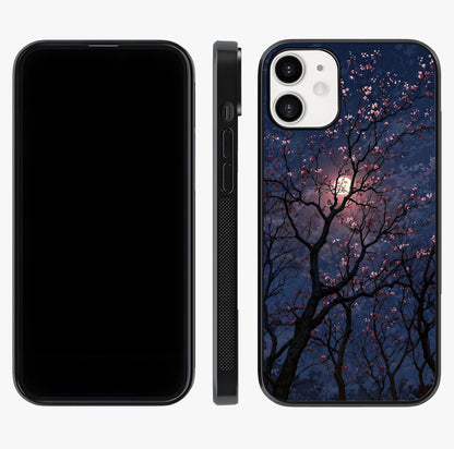 Twilight Sakura Serenade Glass Case displayed upright for full design visibility and premium finish.