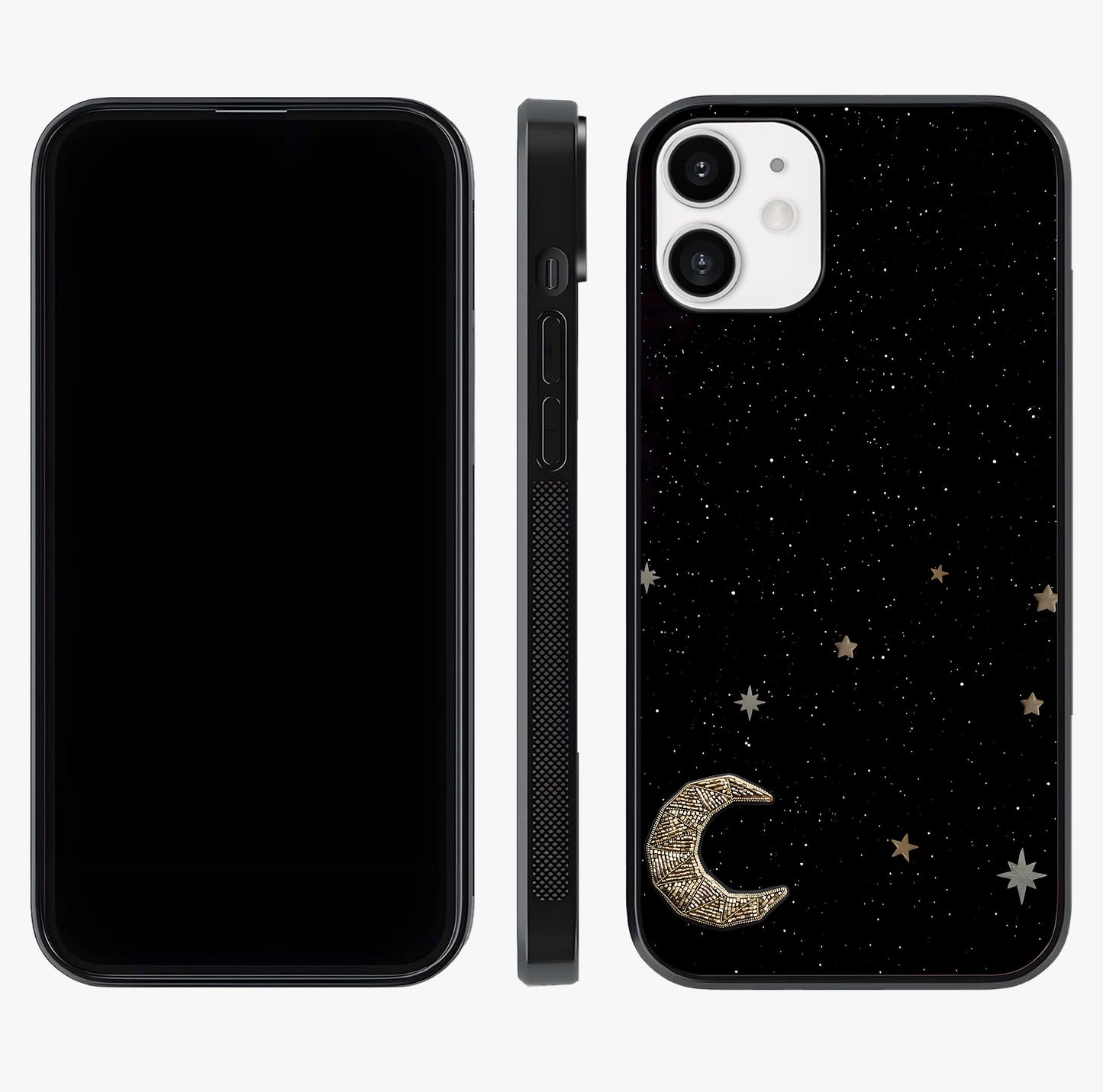 Twinkle Star With Half Moon Glass Case displayed upright for full design visibility and premium finish.