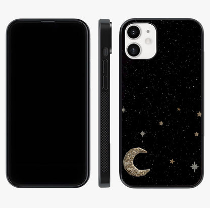 Twinkle Star With Half Moon Glass Case displayed upright for full design visibility and premium finish.