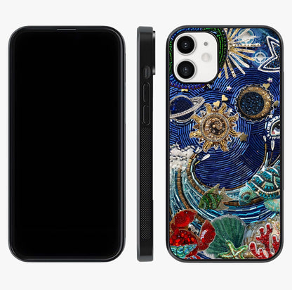 Universe Underwater Spark Glass Case displayed upright for full design visibility and premium finish.