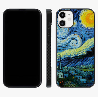 Van Gogh Art Glass Case displayed upright for full design visibility and premium finish.