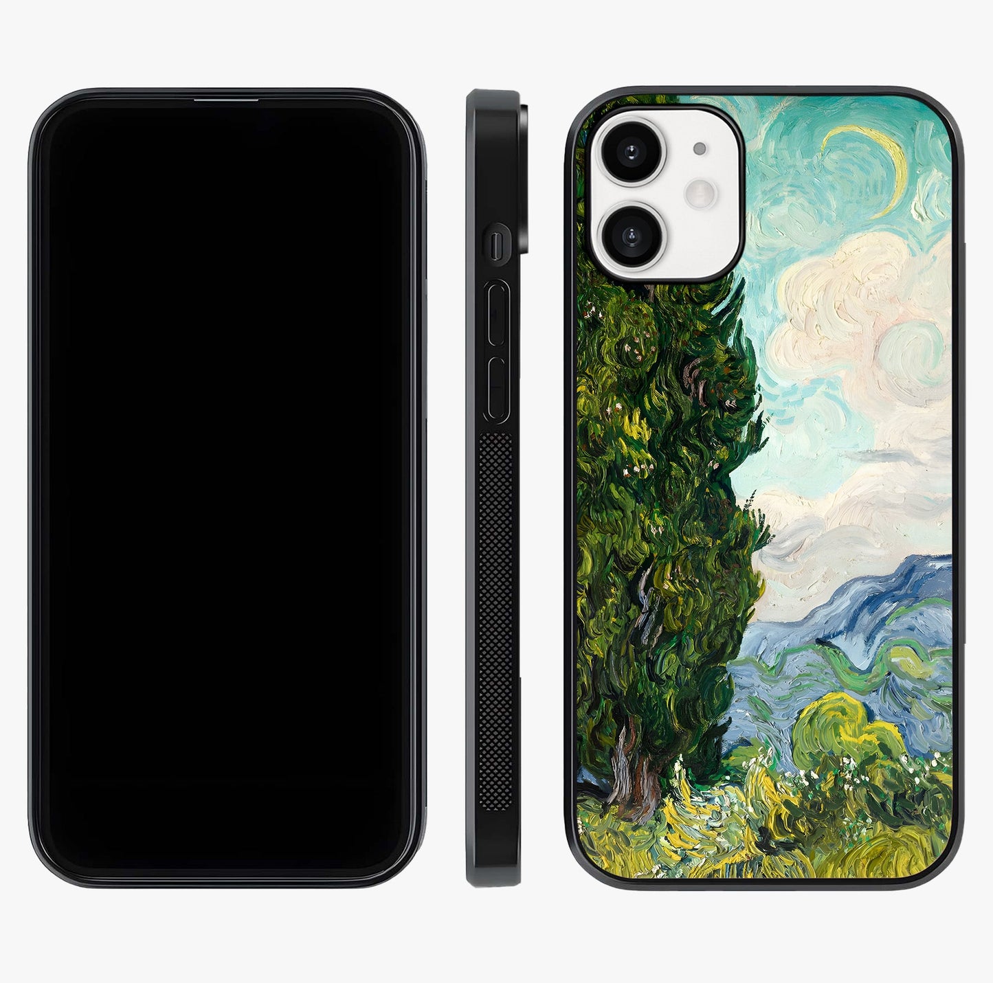 Van Gogh Vintage Art Glass Case displayed upright for full design visibility and premium finish.