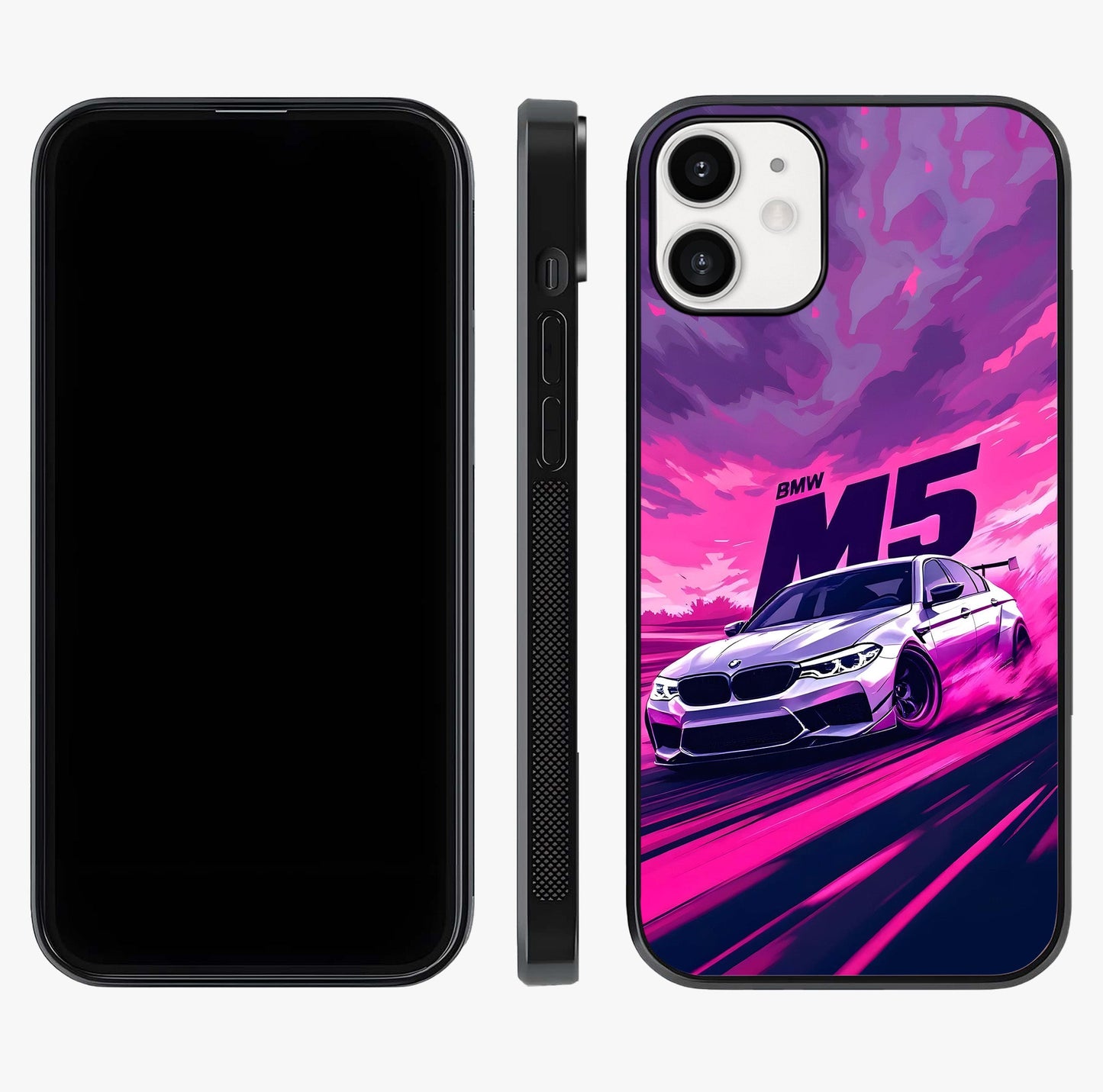 Velocity Drift Pulse Glass Case displayed upright for full design visibility and premium finish.