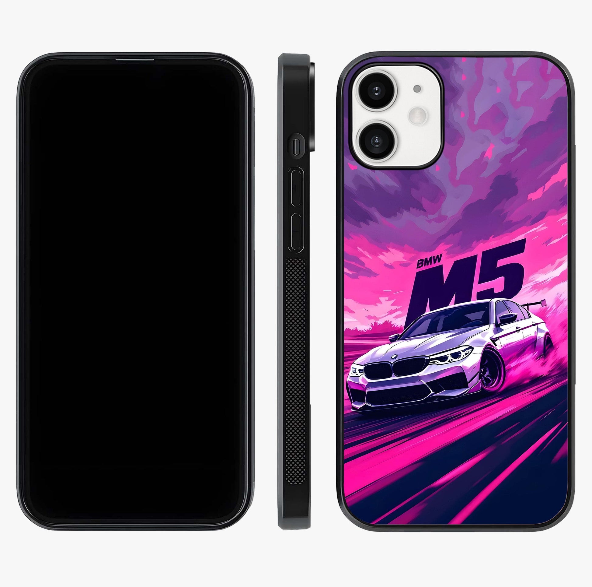 Velocity Drift Pulse Glass Case displayed upright for full design visibility and premium finish.