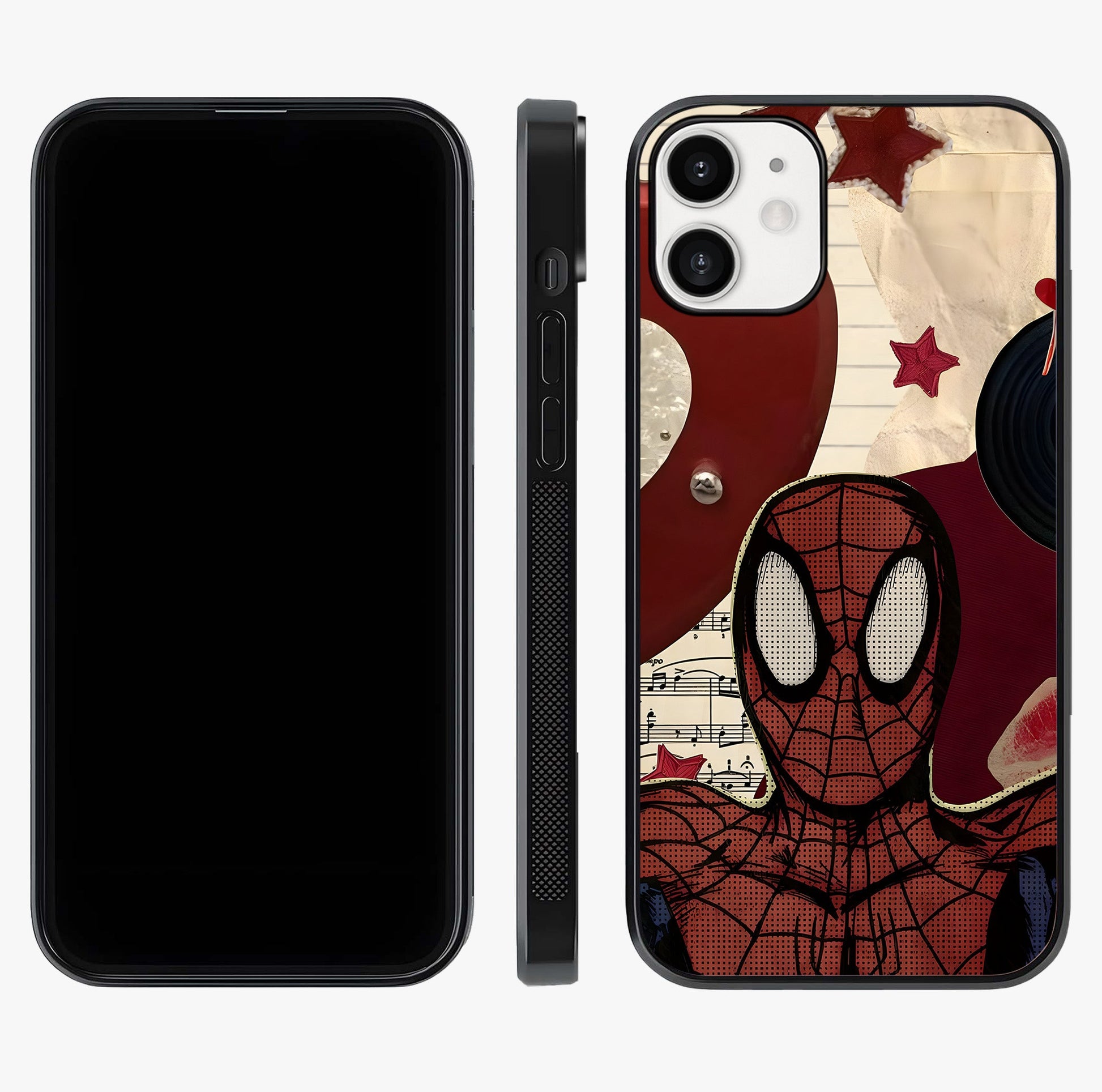 Web Warrior Vibes Glass Case displayed upright for full design visibility and premium finish.