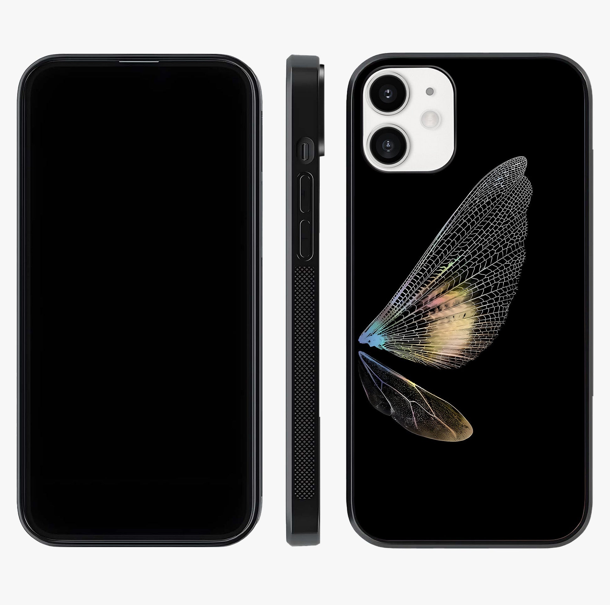 Whispers Of Wings Glass Case displayed upright for full design visibility and premium finish.